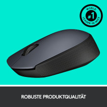 Logitech M170 Wireless Mouse, 2.4 GHz with USB Nano Receiver, Optical Tracking, 12-Months Battery Life, Ambidextrous, PC/Mac/Laptop - Grey, 910-004642