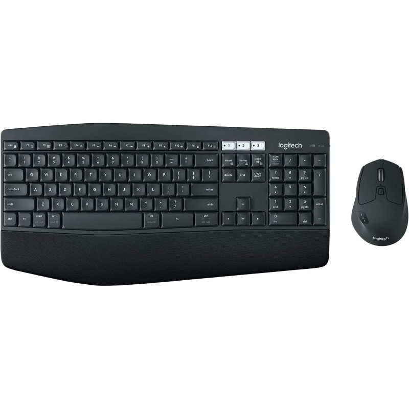 Logitech Mk850 Multi-Device Wireless Keyboard And Mouse Combo, 2.4Ghz Bluetooth, Curved Keyframe Mouse, 12 Programmable Keys, 3-Year Battery Life, Pc/Mac, Intl, Ar