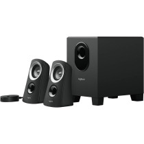 Logitech Z313 2.1 Multimedia Speaker System With Subwoofer, 50 Watts Peak Power, Strong Bass, 3.5Mm Audio Inputs, Control Pod, Pc/Ps4/Xbox/Tv/Smartphone/Tablet/Music Player Black, 980-000447