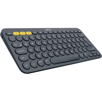 Logitech K380 Multi-Device Bluetooth Wireless Keyboard, Easy-Switch Design, Slim, Portable, 2 Year Battery, Works With Pc, Laptop, Windows, Mac, Android, Ipad Os, Apple Tv, Qwerty Ar Layout - Black
