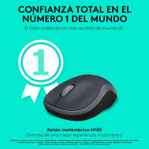 Logitech 910-002235 Logitech M185 Wireless Mouse, Swift Gray ()