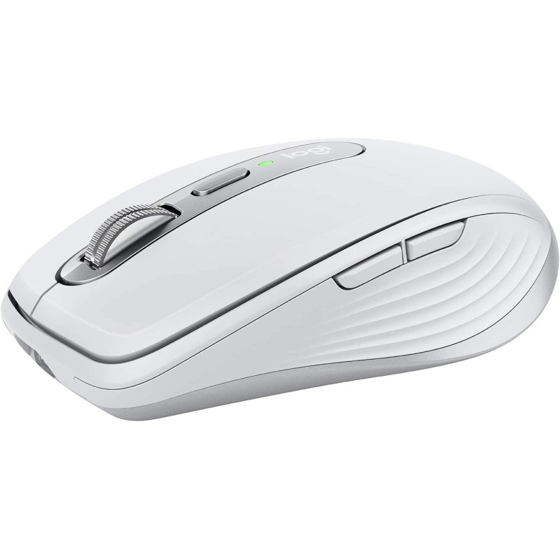 Logitech MX Anywhere 3 Compact Wireless Performance Mouse, Any Surface, Portable, 4000DPI, Customizable Buttons, USB-C, Bluetooth, Apple Mac, iPad, Windows PC, Linux, Chrome - Pale Grey