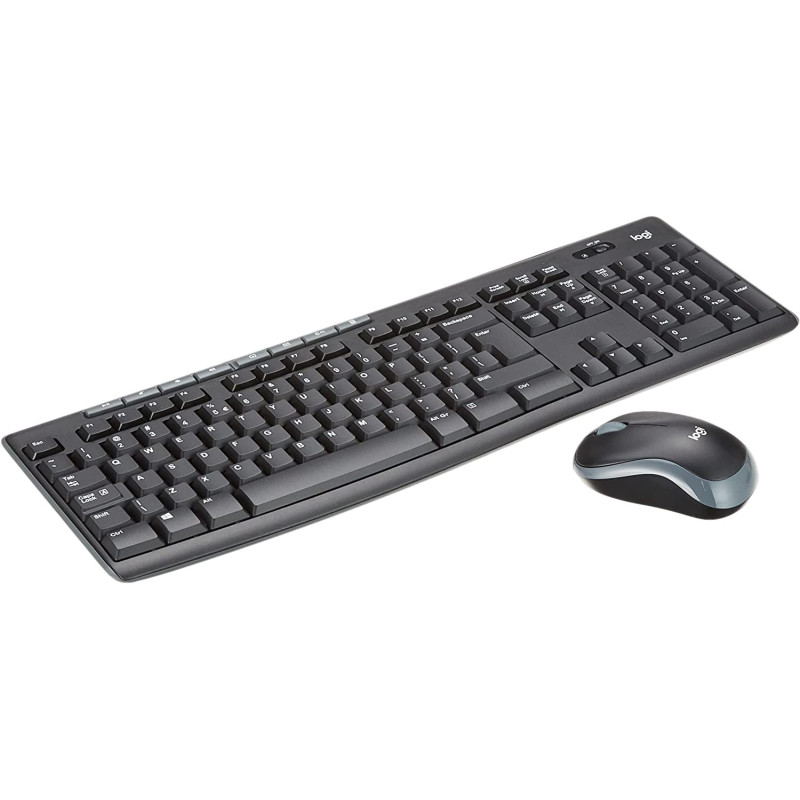 Logitech MK270 Wireless Keyboard and Mouse Combo for Windows, QWERTY US International Layout - Black
