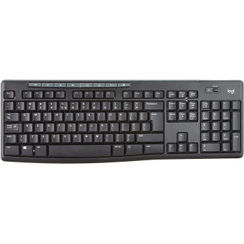 Logitech MK270 Wireless Keyboard and Mouse Combo for Windows, QWERTY US International Layout - Black