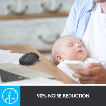 Logitech M220 Wireless Mouse, Silent Buttons, 2.4 Ghz With Usb Mini Receiver, 1000 Dpi Optical Tracking, 18 Month Battery Life, Ambidextrous Pc / Mac / Laptop, Off White