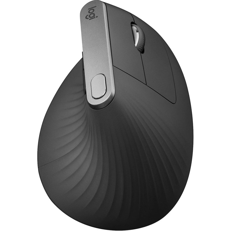 Logitech MX Vertical Wireless Mouse Advanced Ergonomic Design Reduces Muscle Strain, Control and Move Content Between 3 Windows and Apple Computers (Bluetooth or USB), Rechargeable, Graphite
