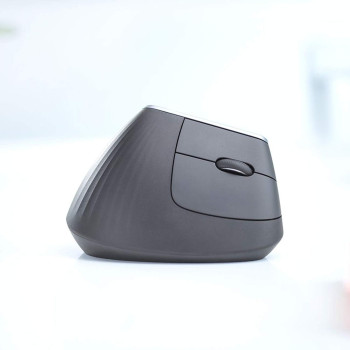 Logitech MX Vertical Wireless Mouse Advanced Ergonomic Design Reduces Muscle Strain, Control and Move Content Between 3 Windows and Apple Computers (Bluetooth or USB), Rechargeable, Graphite