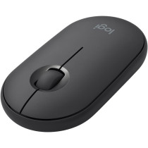 Logitech Pebble M350 Wireless Mouse with Bluetooth or USB Silent, Slim Computer Mouse Certified Works with Chromebook Graphite, 910-005743, M355