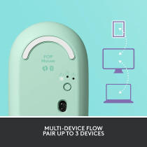 Logitech Pop Mouse, Wireless Mouse With Customizable Emojis, Silenttouch Technology, Precision/Speed Scroll, Compact Design, Bluetooth, Multi Device, Os Compatible Daydream, 910-006547