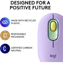Logitech Pop Mouse, Wireless Mouse With Customizable Emojis, Silenttouch Technology, Precision/Speed Scroll, Compact Design, Bluetooth, Multi Device, Os Compatible Daydream, 910-006547