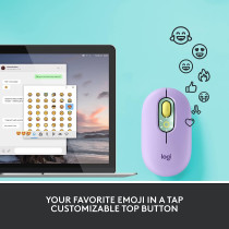 Logitech Pop Mouse, Wireless Mouse With Customizable Emojis, Silenttouch Technology, Precision/Speed Scroll, Compact Design, Bluetooth, Multi Device, Os Compatible Daydream, 910-006547