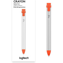 Logitech Crayon Digital Pencil for All iPads (2022 Releases and Later) with Apple Pencil Technology, Anti-roll Design, and Dynamic Smart tip, Orange