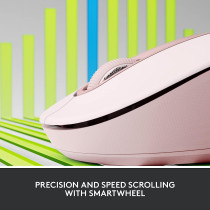 Logitech Signature M650 Wireless Mouse - For Small to Medium Sized Hands, 2-Year Battery, Silent Clicks, Customizable Side Buttons, Bluetooth, for PC/Mac/Multi-Device/Chromebook - Rose