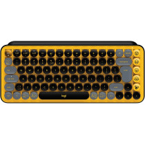 Logitech Pop Keys Mechanical Wireless Keyboard With Customizable Emoji Keys, Durable Compact Design, Bluetooth Or Usb Connectivity, Multi-Device, Os Compatible - Blast, Blast Yellow, 920-010735