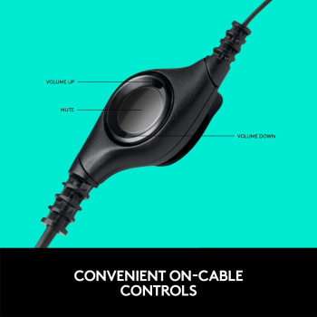 Logitech H390 Usb Computer Headset With Enhanced Digital Audio And Inline Controls - Black, Regular