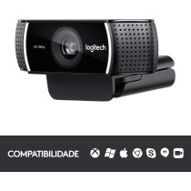 Logitech C922 Pro Stream Webcam 1080P Camera for HD Video Streaming Recording 720P at 60Fps with Tripod Included