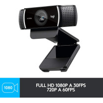 Logitech C922 Pro Stream Webcam 1080P Camera for HD Video Streaming Recording 720P at 60Fps with Tripod Included