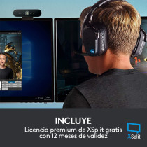 Logitech Brio Stream Webcam, Ultra HD 4K Streaming Edition, 1080p/60fps Hyper-Fast Streaming, Wide Adjustable Field of View for Gaming, Works with Skype, Zoom, Xsplit, Youtube, PC/Xbox/Laptop - Black