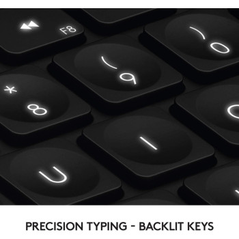 Logitech Craft Illuminated Wireless Keyboard, 2.4Ghz And Bluetooth, Programmable Input Dial, Multi-Device, Automatic Backlit Keys, Rechargeable, Pc/Mac/Laptop Qwerty US-International Layout