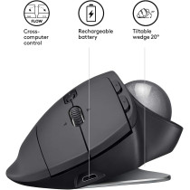 Logitech MX ERGO Advanced Wireless Trackball for Windows PC and Mac, 910-005179