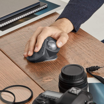 Logitech MX ERGO Advanced Wireless Trackball for Windows PC and Mac, 910-005179