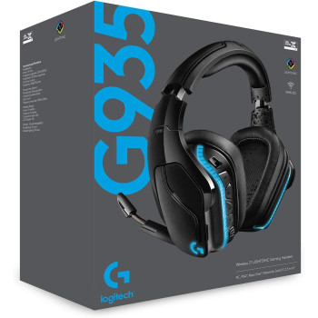 Logitech Logitech G935 Wireless 7.1 Surround Sound Lightsync Gaming Headset PC, PS4, Xbox One, Nintendo Switch PS4, Black