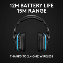 Logitech Logitech G935 Wireless 7.1 Surround Sound Lightsync Gaming Headset PC, PS4, Xbox One, Nintendo Switch PS4, Black
