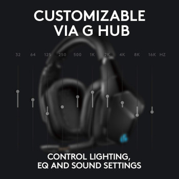 Logitech Logitech G935 Wireless 7.1 Surround Sound Lightsync Gaming Headset PC, PS4, Xbox One, Nintendo Switch PS4, Black