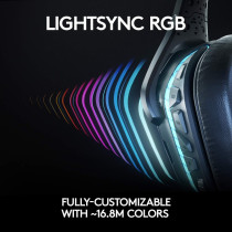 Logitech Logitech G935 Wireless 7.1 Surround Sound Lightsync Gaming Headset PC, PS4, Xbox One, Nintendo Switch PS4, Black