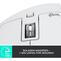 Logitech MX Master 3S - Wireless Performance Mouse with Ultra-Fast Scrolling, Ergo, 8K DPI, Track on Glass, Quiet Clicks, USB-C, Bluetooth, Windows, Linux, Chrome-Pale Grey