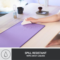 Logitech Desk Mat Studio Series, Multifunctional Large Desk Pad, Extended Mouse Mat, Office Desk Protector with Anti slip Base, Spill resistant Durable Design, Lavender, 956-000054, Medium