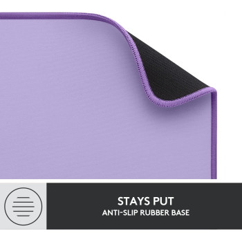 Logitech Desk Mat Studio Series, Multifunctional Large Desk Pad, Extended Mouse Mat, Office Desk Protector with Anti slip Base, Spill resistant Durable Design, Lavender, 956-000054, Medium