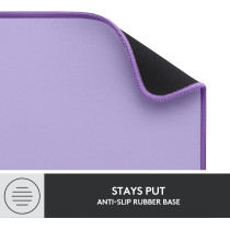 Logitech Desk Mat Studio Series, Multifunctional Large Desk Pad, Extended Mouse Mat, Office Desk Protector with Anti slip Base, Spill resistant Durable Design, Lavender, 956-000054, Medium