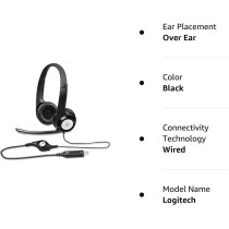 Logitech New logitech h390 USB Headset with noisecanceling Microphone Bulk Packaging 5.8 Ounce Black 23.1
