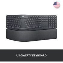 Logitech ERGO K860 Wireless Ergonomic Keyboard - Split Keyboard, Wrist Rest, Natural Typing, Stain-Resistant Fabric, Bluetooth and USB Connectivity, Compatible with Windows/Mac