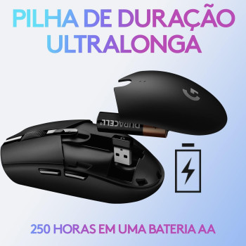Logitech G305 Lightspeed Wireless Gaming Mouse, 12K Hero Sensor, 12,000 dpi, Ultra-Light, 250h Battery, 6 Programmable Buttons, Built-in Memory, PC/Mac - White