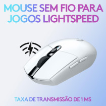 Logitech G305 Lightspeed Wireless Gaming Mouse, 12K Hero Sensor, 12,000 dpi, Ultra-Light, 250h Battery, 6 Programmable Buttons, Built-in Memory, PC/Mac - White