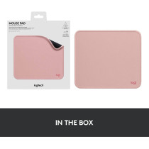 Logitech MoUSe Pad Studio Series, Computer MoUSe Mat With Anti Slip Rubber Base, Easy Gliding, Spill Resistant Surface, Durable Materials, Portable, In A Fresh Modern Design Dark Rose