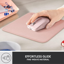 Logitech MoUSe Pad Studio Series, Computer MoUSe Mat With Anti Slip Rubber Base, Easy Gliding, Spill Resistant Surface, Durable Materials, Portable, In A Fresh Modern Design Dark Rose