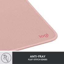 Logitech MoUSe Pad Studio Series, Computer MoUSe Mat With Anti Slip Rubber Base, Easy Gliding, Spill Resistant Surface, Durable Materials, Portable, In A Fresh Modern Design Dark Rose