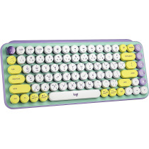 Logitech Pop Keys Mechanical Wireless Keyboard With Customizable Emoji Keys, Durable Compact Design, Bluetooth Or Usb Connectivity, Multi Device, Os Compatible, Arabic Keyboard Daydream, Mint