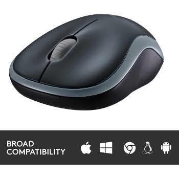 Logitech Wireless Mouse M185 - Swift Gray