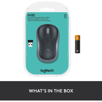 Logitech Wireless Mouse M185 - Swift Gray