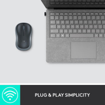 Logitech Wireless Mouse M185 - Swift Gray