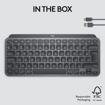 Logitech Wireless Illuminated Metal Keyboard Compatible with Apple macOS, iOS, Windows, Linux, Android (Graphite)