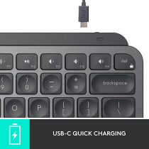 Logitech Wireless Illuminated Metal Keyboard Compatible with Apple macOS, iOS, Windows, Linux, Android (Graphite)