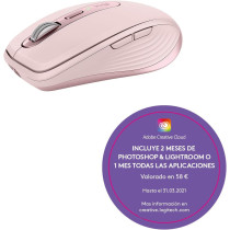 Logitech Mx Anywhere 3 Compact Wireless Performance MoUSe, Any Surface, Portable, 4000Dpi, CUStomizable Buttons, USb-C, Bluetooth, Apple Mac, Ipad, Windows Pc, Linux, Chrome - Rose