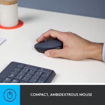 Logitech Mk235 Wireless Keyboard And Mouse Combo For Windows, 2.4 Ghz Wireless With Unifying Usb-Receiver, Wireless Mouse,15 Fn Keys, 3-Year Battery Life, Pc/Laptop, US Intl Layout - Grey