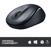 Logitech M325 Wireless Mouse, 2.4 GHz with USB Unifying Receiver, 1000 DPI Optical Tracking, 18 Month Life Battery, PC/Mac/Laptop Dark Silver Black Grey, 910-002142