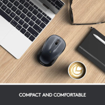Logitech M325 Wireless Mouse, 2.4 GHz with USB Unifying Receiver, 1000 DPI Optical Tracking, 18 Month Life Battery, PC/Mac/Laptop Dark Silver Black Grey, 910-002142